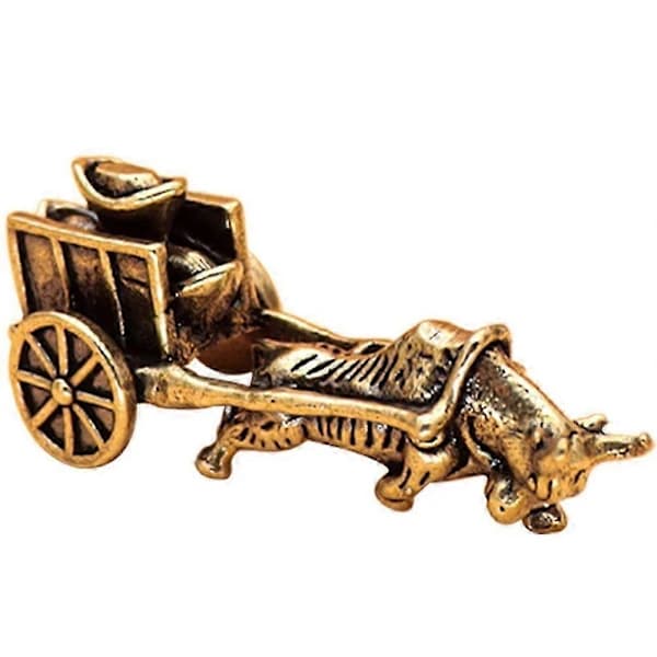 Koppar Ko Figurin Ornament Skrivebordsstatue 15cm 4-pakning