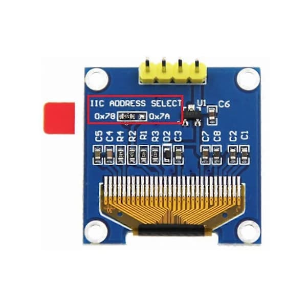 Raspberry Pi:lle 0,96 tuuman OLED kotelolla I2C SSD 4Pin Moduuli LCD-näyttö CPU:n lämpötilalle