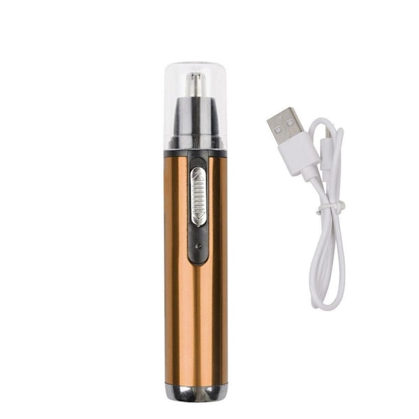 Oppladbar nesehårstrimmer for menn Øretrimmer Elektrisk grooming.CA gold