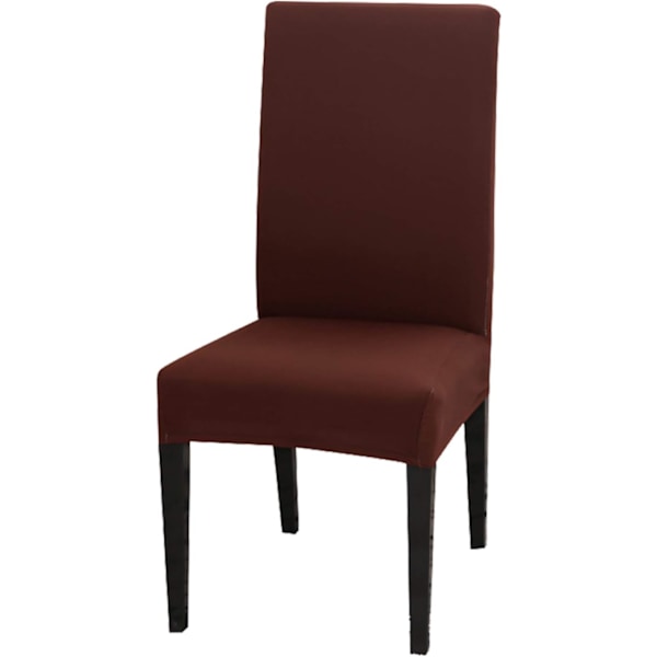 Sarja 4 tai 6 ruokatuolinpäällistä, joustavat, irrotettavat, pestävät ruokatuolinpäälliset, koristesuojat hotelliin/kahvilaan coffee 6pcs