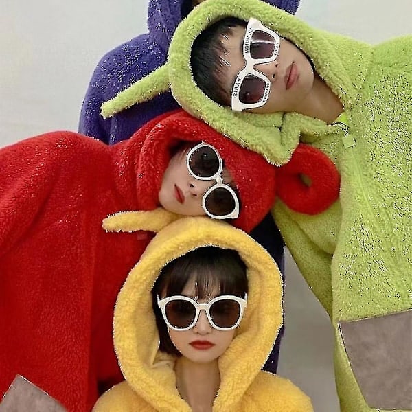 Teletubbies aikuisten onesie-asut, yksiosainen pyjamahaalari miehille ja naisille, unisex-parikoti-vaatteet Purple S Purple S