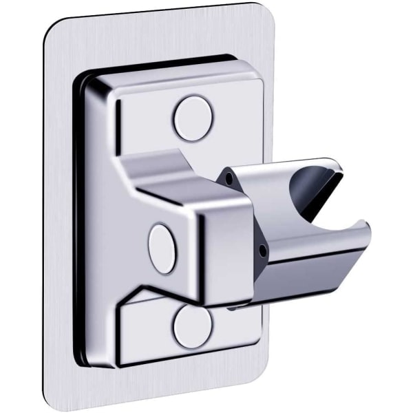 Brusehovedholder, 360° Justerbar Vinkel Bruseholder, Solid ABS Bruseholder, Ingen Boring, Universel Vægmontering, Plast