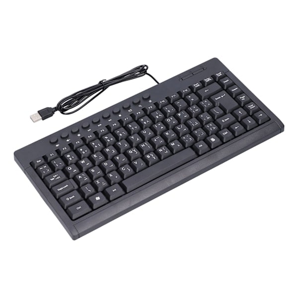 Kablet tastatur Mini 87 taster USB Skrivebord Bærbar computer Tilbehør til kontor Arabisk