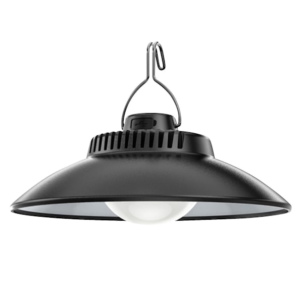 LED-retrolamppu lämpimällä valolla, tunnelmallinen telttavalaisin sisäänrakennetulla akulla, koukulla, ladattava retkeilyvalaisin, riippuva tunnelmavalaisin - XC (FMY) Musta