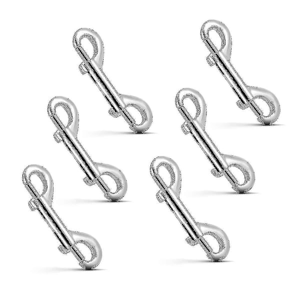 Dubbla bultsnäppar, 6-pack legeringssnäpphakar metallfjäderklämmor