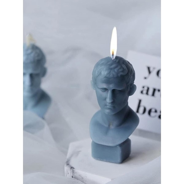 Silikoneform til lys, 3D buste statueform, bruges til at lave gips epoxyharpiks kropslys til DIY