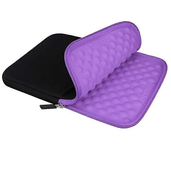 Tabletfodral med tillbehörsficka, Svart+Lila för 12,9 tum iPad Pro (6:e/5:e/4:e/3:e generationen) 13 tum Surface Pro 9/8/X Skyddsväska