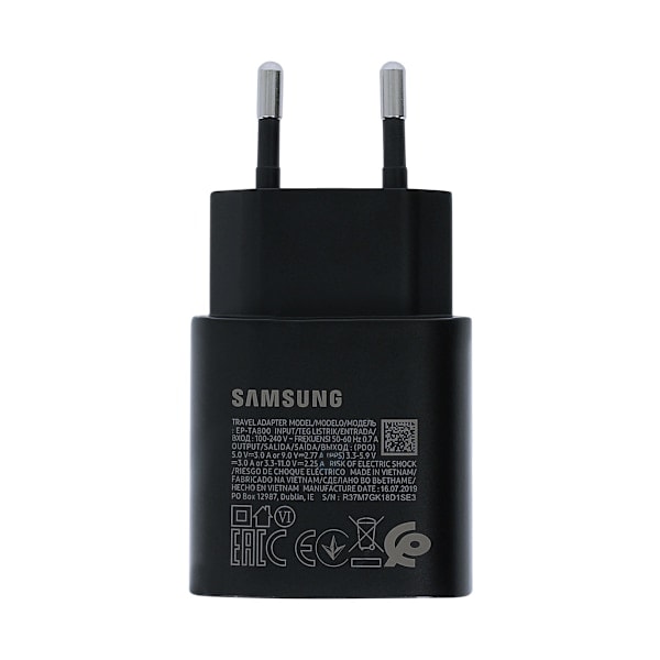 Samsung EP-TA800 25W Super Hurtigoplader adapter sort