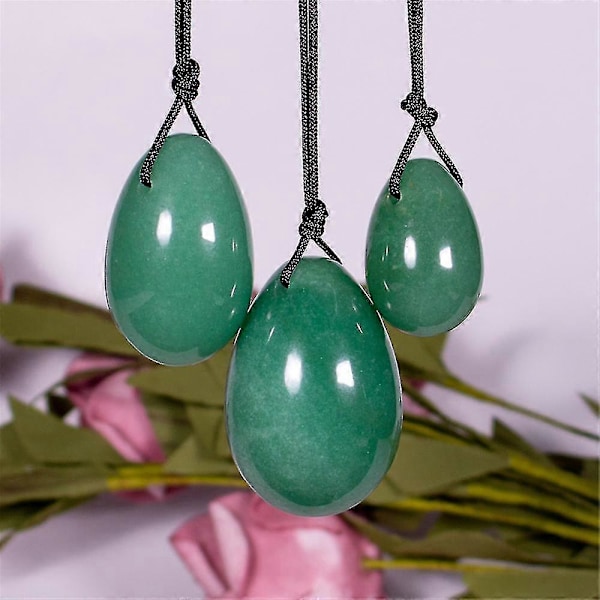 CASA 1 Sett Naturlig Rosa Rosenkvarts Yoni Jade Egg Helbredende Krystall Massasje Stick Stein Kvinner Kegel Trener Reiki Helbredende Edelsten Opal Eggs