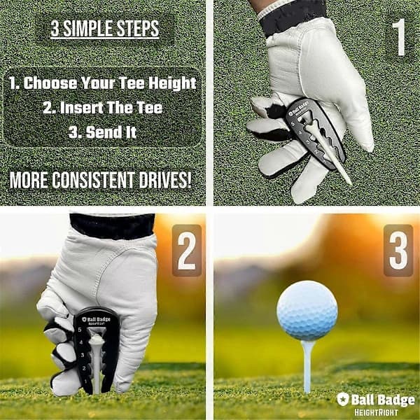 2 st Justerbar Golf Tee Höjd Verktyg Precision Tee Höjd Inställare