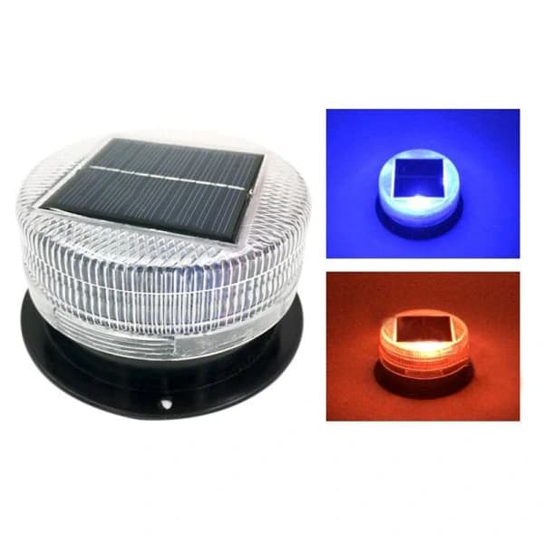 Solenergi LED-fyr strobelys med magnetisk base A1