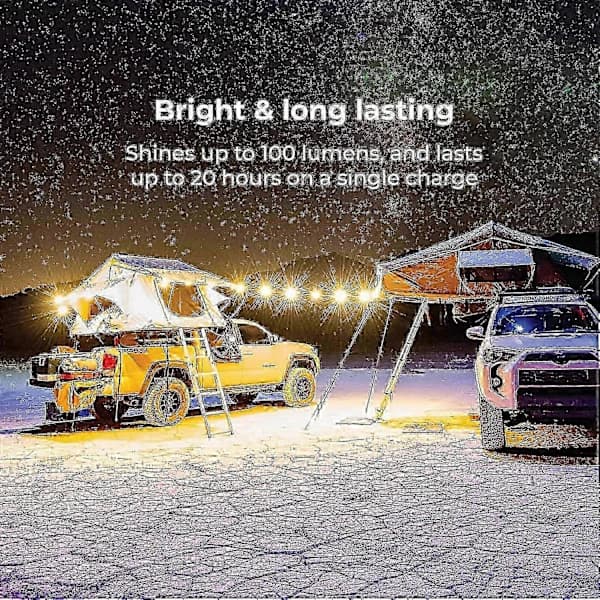 Solcellslinga 5,5m 100 Lumen Telefonladdare USB