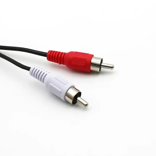 USB A hane till 2 RCA hane AV-kabel, ljudvideoadapter för PC, TV och Aux-enheter, svart, 1,5M