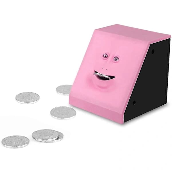 Face Bank Mynt Sparbössa Barn Sparar Pengar Samling Spargris (rosa)
