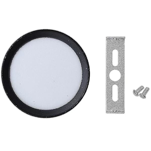 Rund LED-downlight til overflademontering, neutralt lys 4000k 5w sort skal