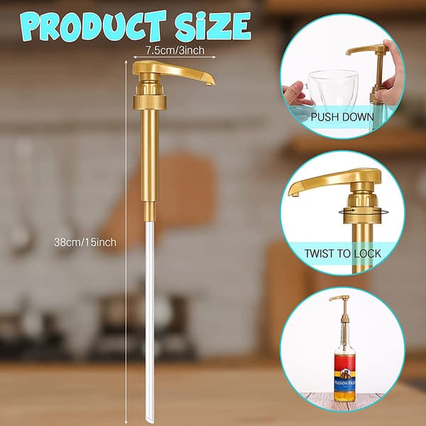 5st Kaffe 750ML Dispenser Sirapspump Pump Topper Disp
