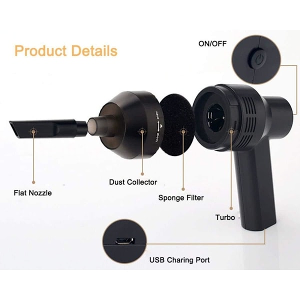 Electric Duster, Powerful Air Duster Replaces Compressed Air Can
