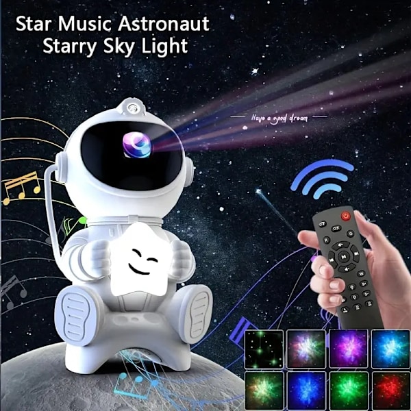 Astronaut Stjärnprojektor Galaxy Nattlampa med Fjärrkontroll Sovrum Vardagsrum Fest Födelsedagspresent - Bluetooth-modell Bluetooth model