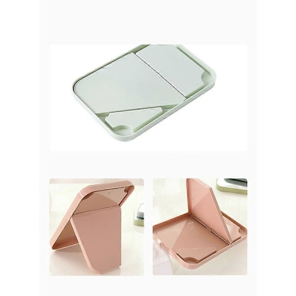 Högdefinitions hopfällbar sminkspegel, portabel, sminkspegel fyrkantig, studenter sovsal skrivbord liten spegel - Stor (20*14cm) - Lila