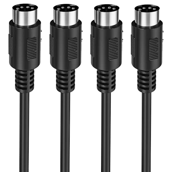 2025 Seneste Model MIDI-kabel, 2-pak 0,3 meter Han til Han 5-Pin MIDI-kabel Kompatibel med MIDI-keyboard, Keyboard Synth, Rack Synth, Sampler