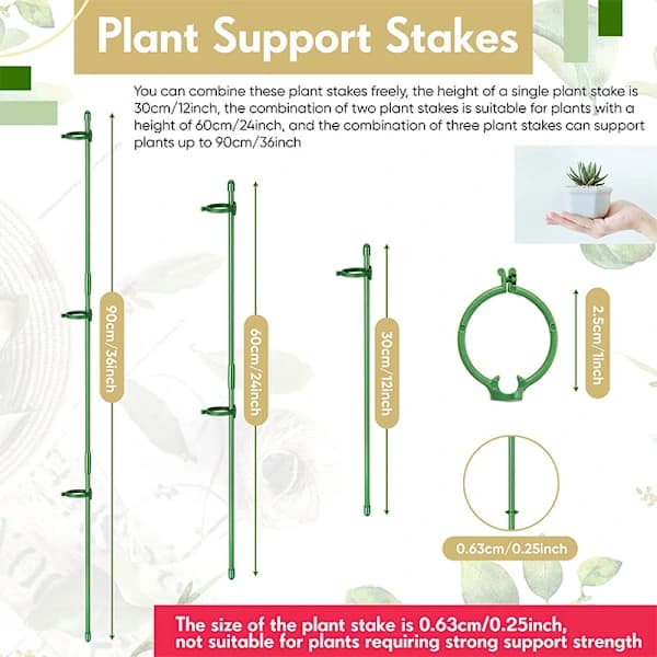 Adjustable Plant Supports - 30 pcs for Growing Plants