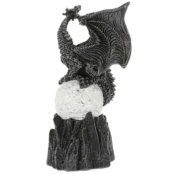 2025 Halloween Drakstaty Skrivebords Resin Dyreskulptur med Lysbold
