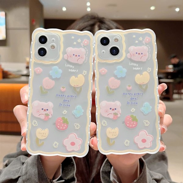 Kompatibel med iPhone 12 Cover Gul Bølge Æstetisk Sødt Mønster