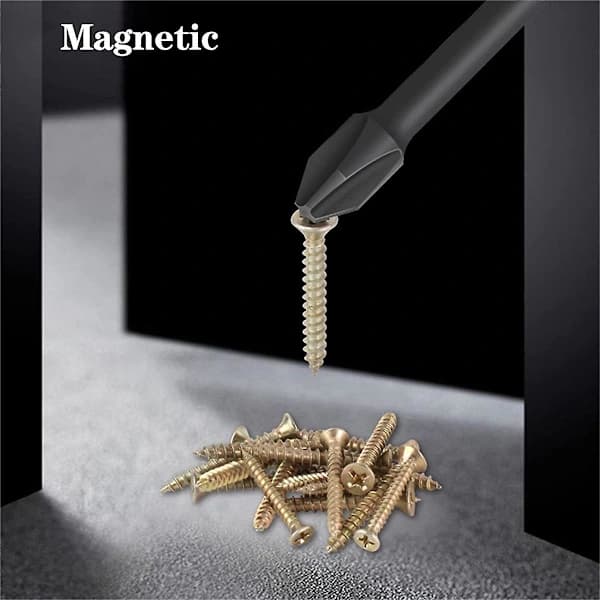 Magnetisk skruetrækkerbitsæt, Anti-magnetisk borbitsæt, S2 Impact Magnetisk, Stærk Magnetisk Ph2 Bits, 12 stk