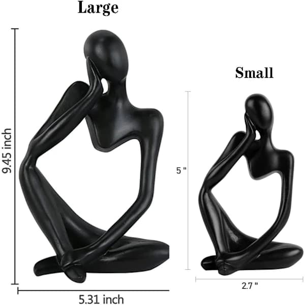 Sort Abstrakt Tænker Skulptur Statue Samling St
