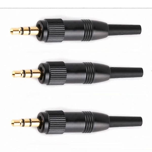 10 st 3,5 mm Stereo Skruv Låsande Ljudkontakt för Audio2000S Mikrofon Extra Plug Adapter