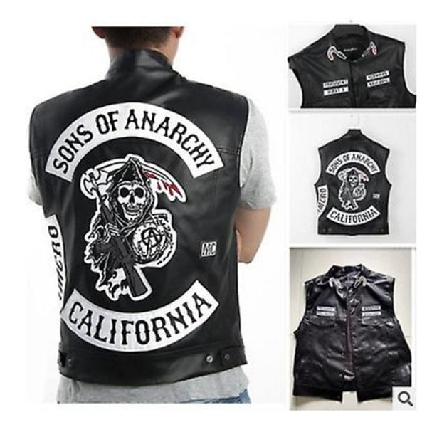 Sons of Anarchy Hoodie TV SOA Cosplay Kostume Herre Lynlås Jakke Lædervest Rock Punk Cap Mayans MC Halloween Kostume til Mænd L Hoodie grå XXL Hoodie gray XXL