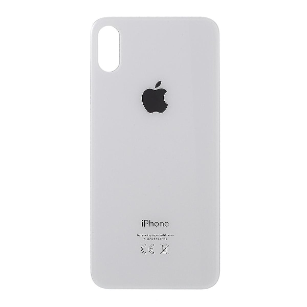 For iPhone XS 5.8 tommer Glass Bakside Batterideksel (EU-versjon) {FW} Hvit White iPhone XS 5.8 inch