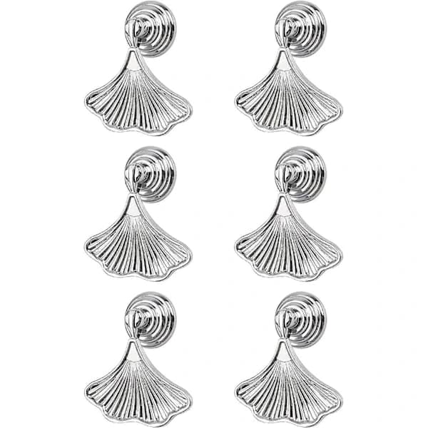 Ginkgo Set med 6 Silverfärgade Lövhandtag