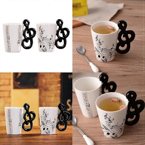CASA nyhed noder håndtag keramisk kop frit spektrum kaffe mælk te kop personlighed krus unik musikalsk i