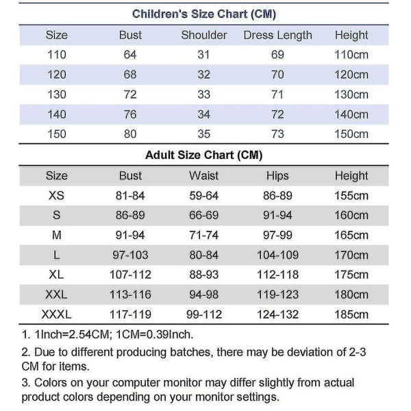Onsdag Addams Sæt Festkostumer til Voksne Børn Kun Kjole 120cm Only dresses 120cm