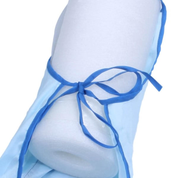 2X Barn Kockmössa Förkläde Matlagning Bakning Pojkar Flickor Kock Junior Present (Blå)