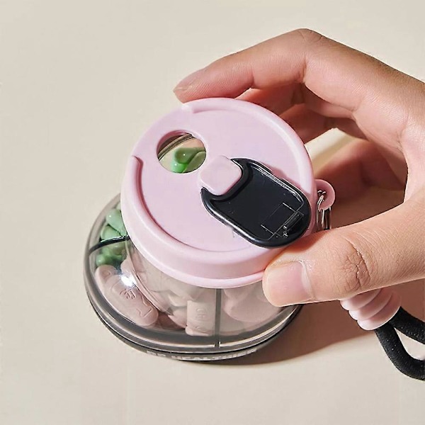 CASA Kreativ Bærbar Mini Støvel Pilleboks, 4 Rom Reise Pille Etui Organizer Green