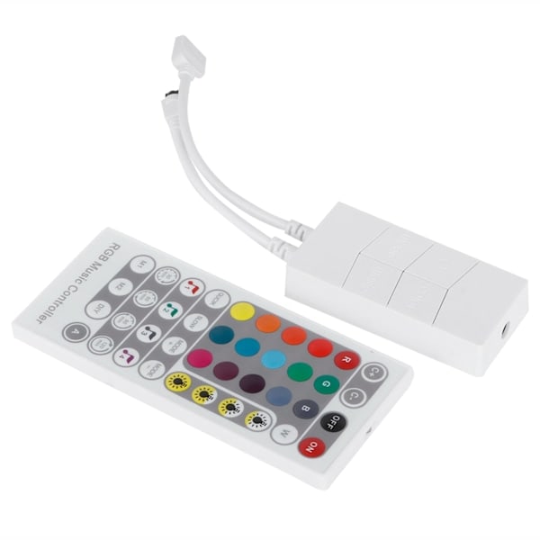LED Lyslistkontroller Intelligent WIFI RGB 40-knapps Infrarød Fjernkontroll DC5V 12V 24V