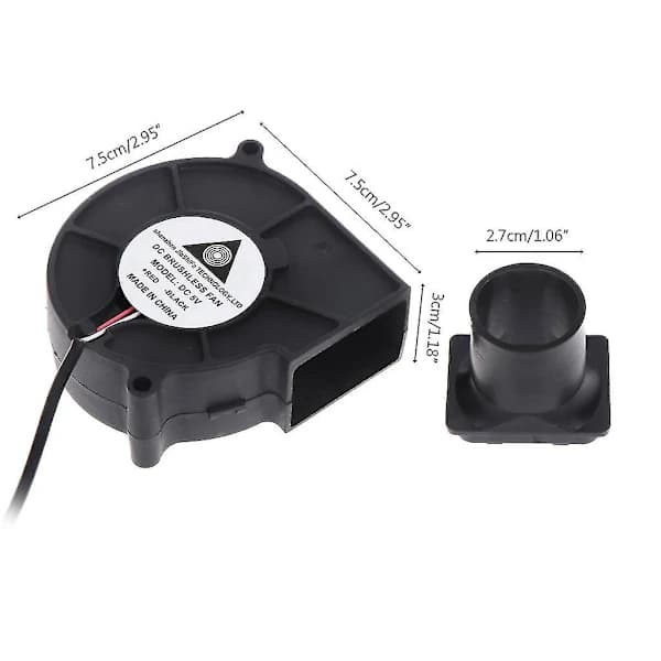 Usb 5v blæser med hastighedsregulator 2500rpm turboblæser til grillmadlavning