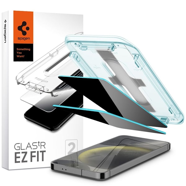 Spigen Galaxy S24 2-PACK GLAS.tR \"Ez Fit\" skärmskydd Privacy