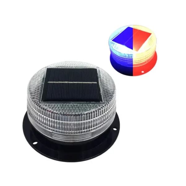 Solenergi LED-fyr strobelys med magnetisk base A1