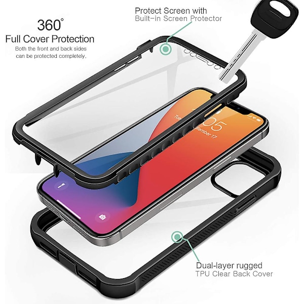 Kattava näytönsuoja Läpinäkyvä suojakuori iPhone 11 Pro Maxille Iskunkestävä puhelinkuori_ca