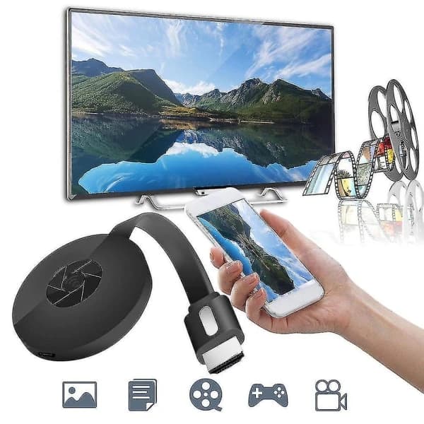Miracast 1080p G2-4 Generation Digital HDMI Media Videoströmmer för Ios/Android