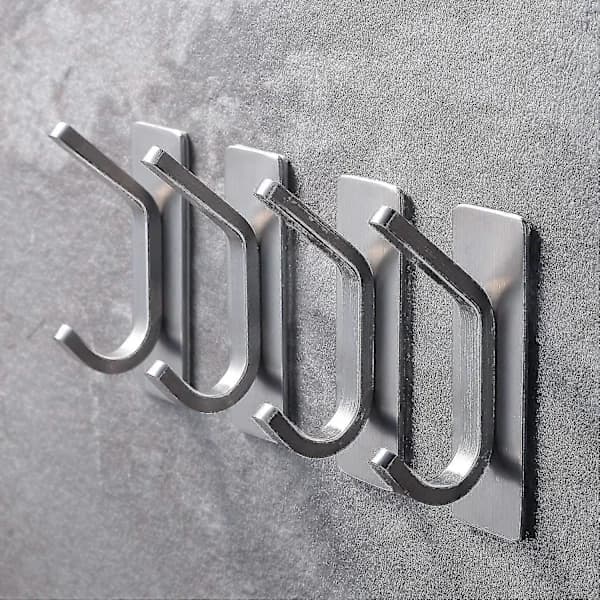 4-pack itseliimautuvia koukkuja - Itseliimautuvat koukut/vaatekoukut keittiöön ja kylpyhuoneeseen