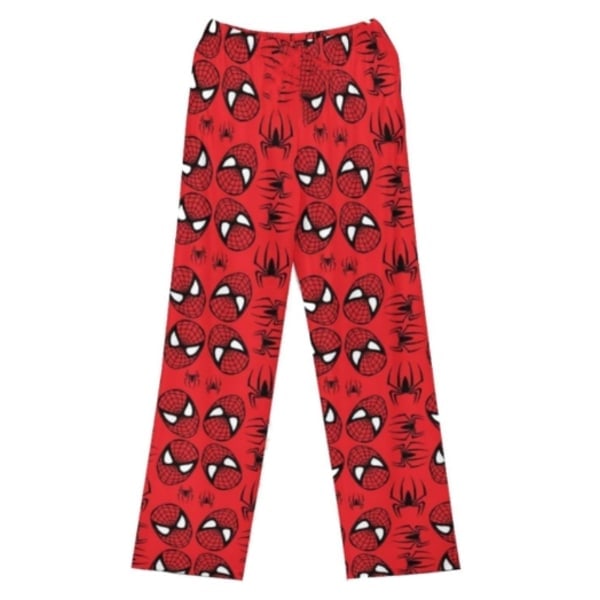 Kvinder Jul Tegneserie Fleece Pyjamasbukser, Piger Print Flanell Nattøj Bukser Gave (overalt print) KT Cat Black L_ca