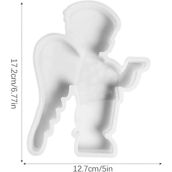 [CA] Engel Silikoneform til Epoxyharpiks, Engel Silikoneform til Lys - Lys