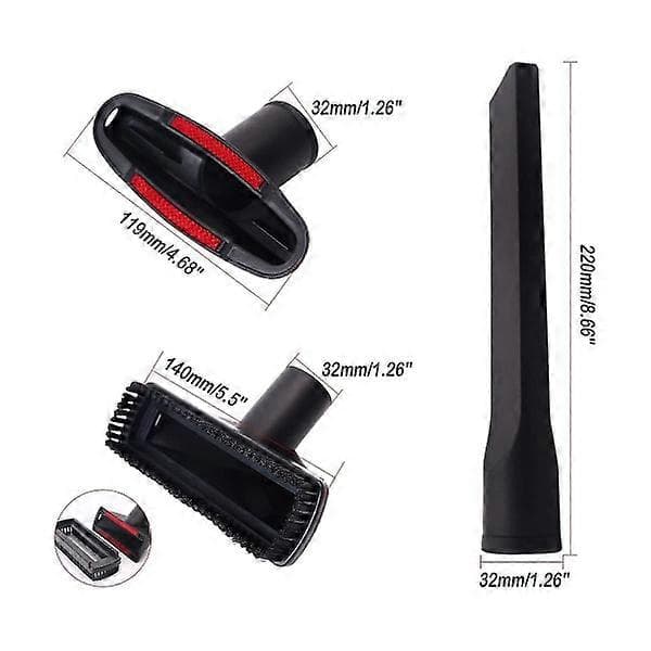 6-pack Vacuum Cleaner Nozzles, 32mm Vacuum Cleaner Brushes, Replacement Brushes and Nozzles, Multifunctional