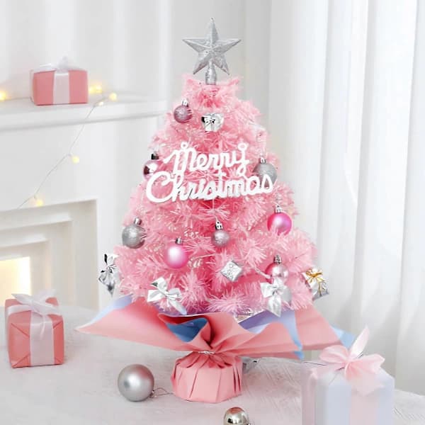 Mini Julgran Bordsdekoration Julgran 45 cm Lindad i Papperspinnar