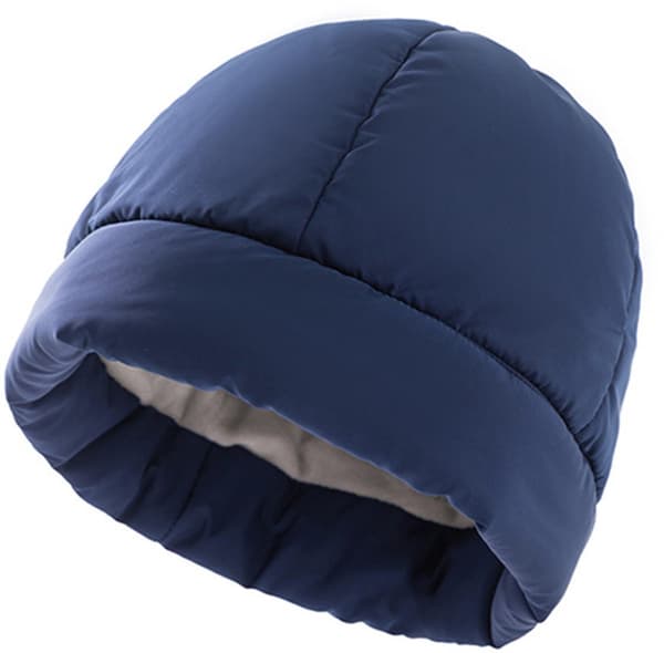 Vinterlue i fleecefôret stretchpolyester, termisk hodeskallelue for voksne, sykling, utendørsaktiviteter, blå 58-60 cm blue