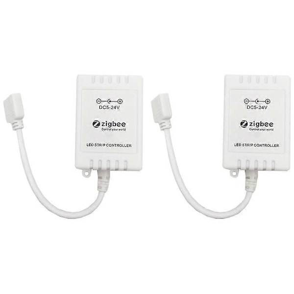 CASA 2X Tuya Zigbee Smart LED Controller RGB för Ljusremsa 5V-24V Kompatibel ZHA Zigbee2MQTT Tasmota H